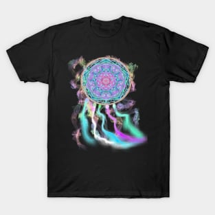 Colorful Native American Mandala Dream catcher art T-Shirt